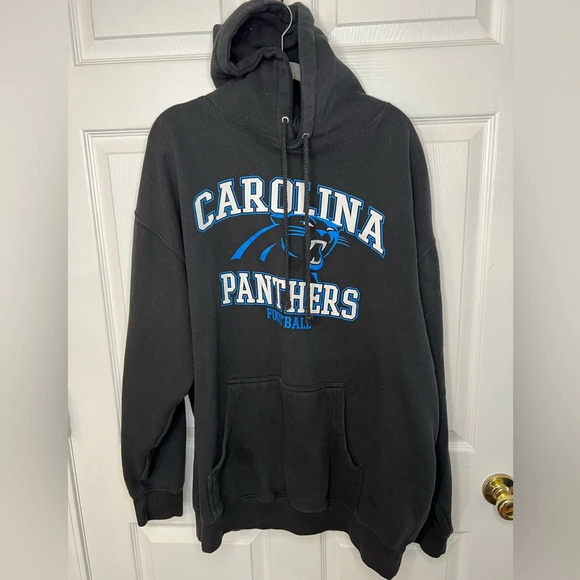 Carolina Panthers Men’s XL Hooded Sweatshirt Hoodie, GUC, see photos for stain - Picture 1 of 4
